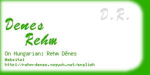 denes rehm business card